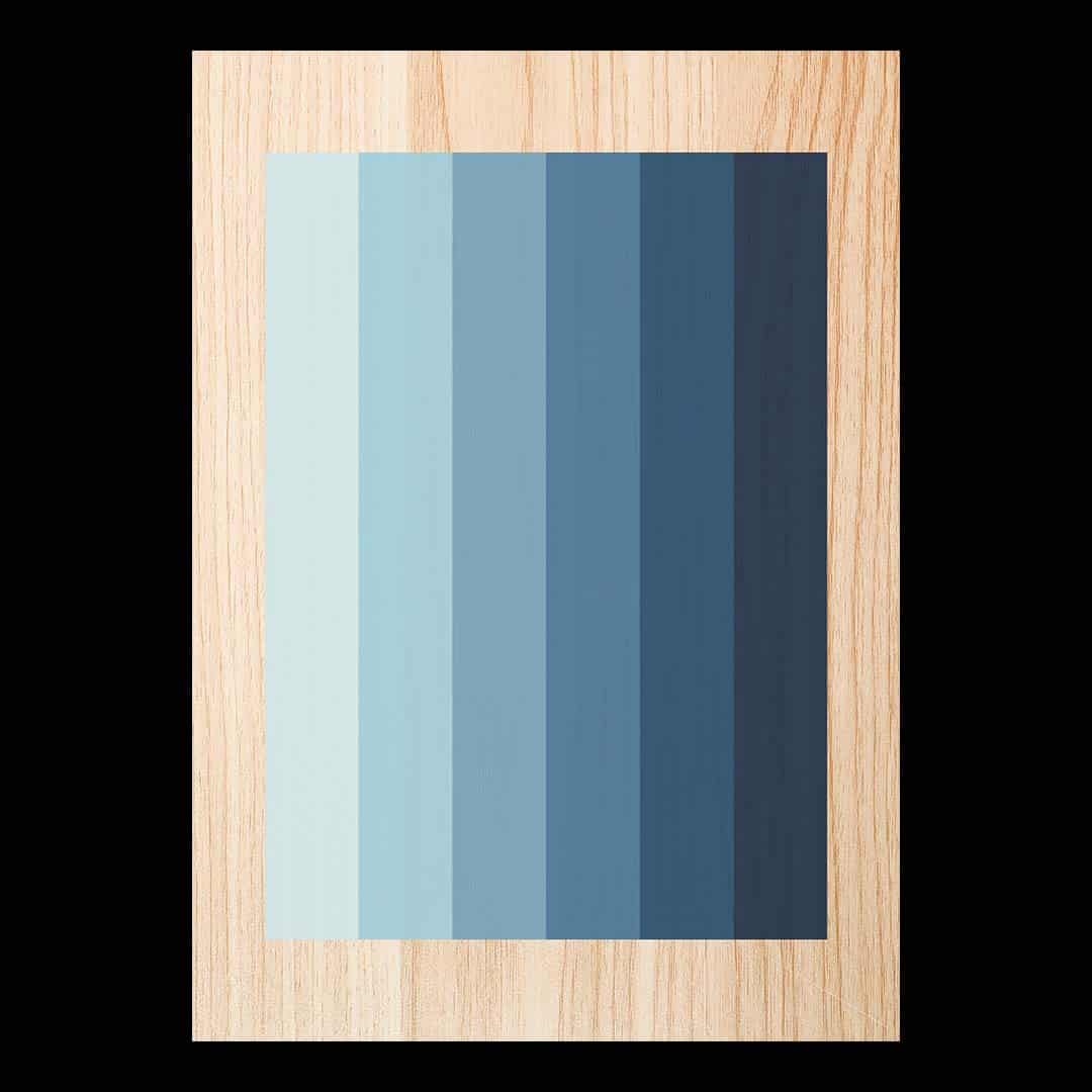 Cuadro de madera Blue Lines