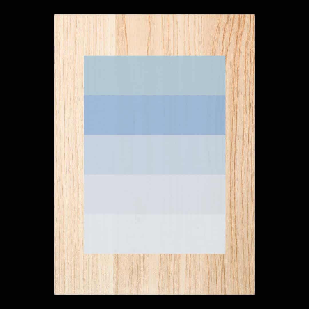 Cuadro de madera blue lines