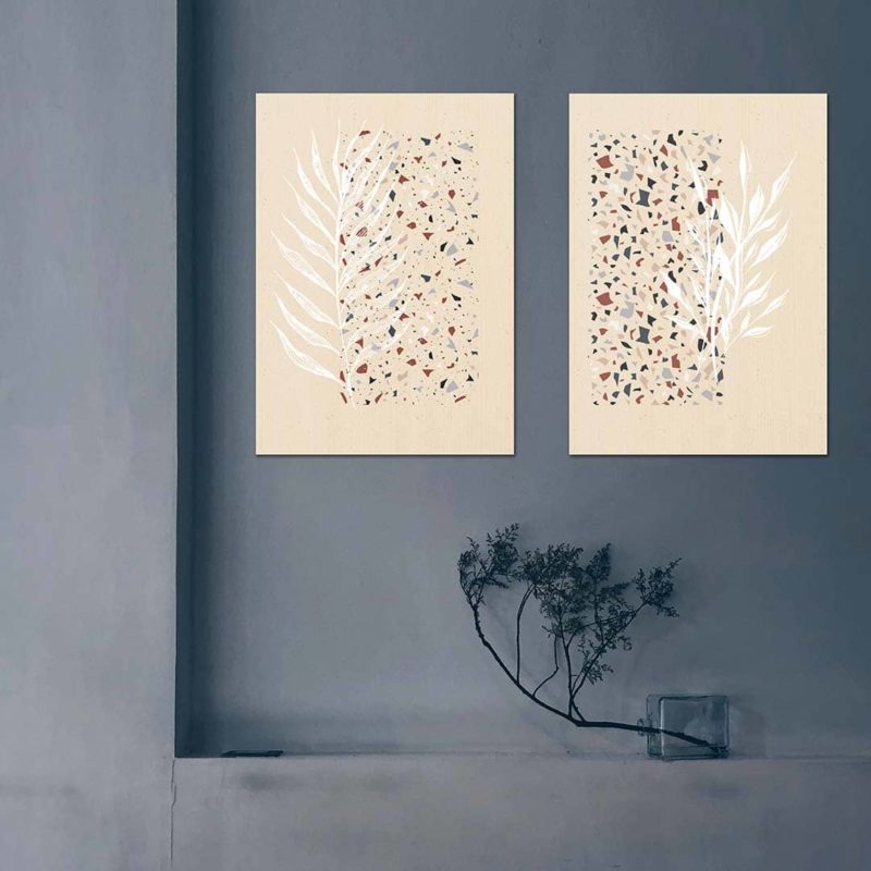 Ambiente de los cuadros de madera de la serie Duo Flowers