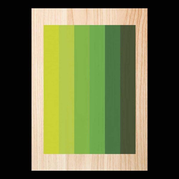 Cuadro de madera Green Lines