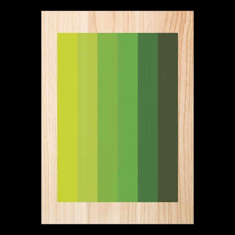 Cuadro de madera Green Lines