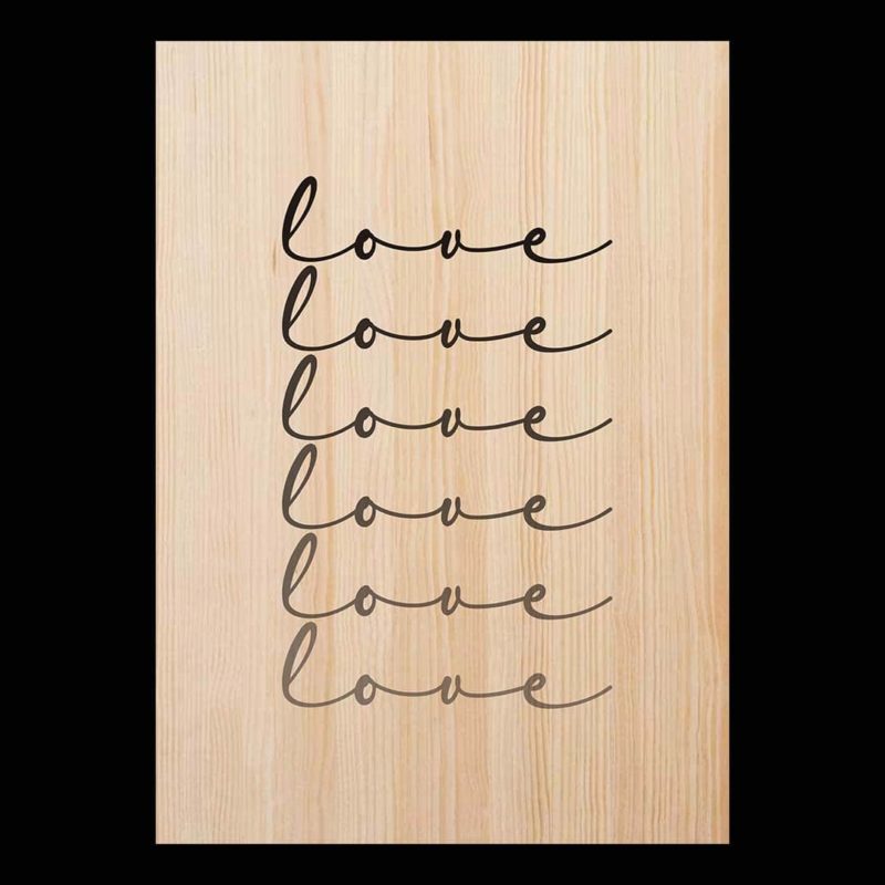 Cuadro de madera LOVE LOVE LOVE