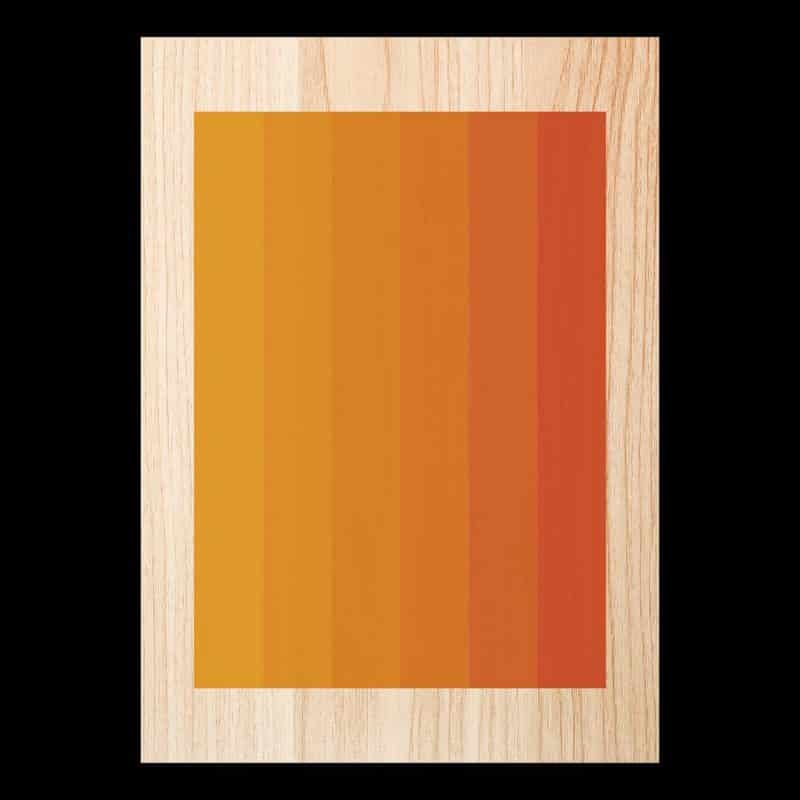 Cuadro de madera Orange Lines