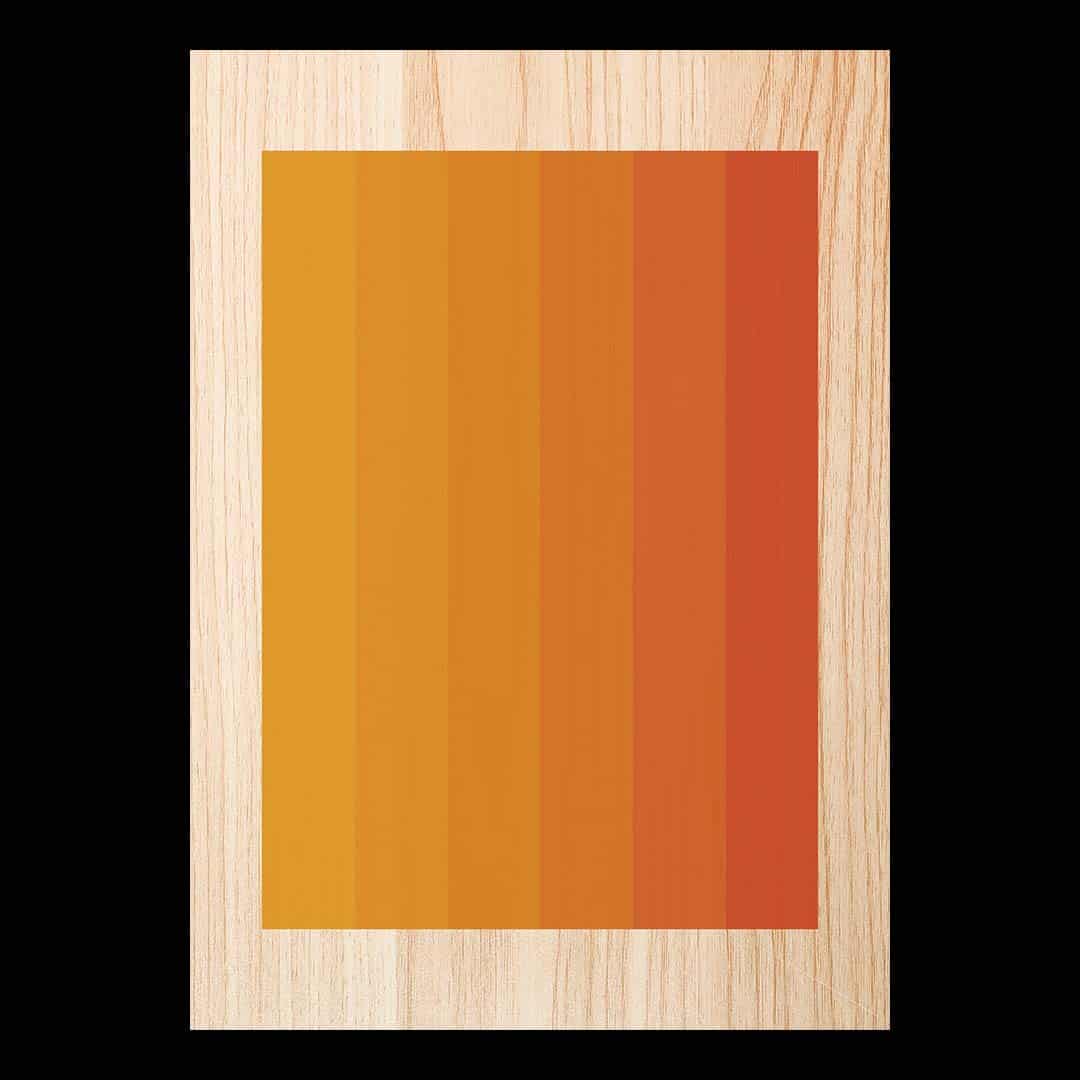 Cuadro de madera Orange Lines