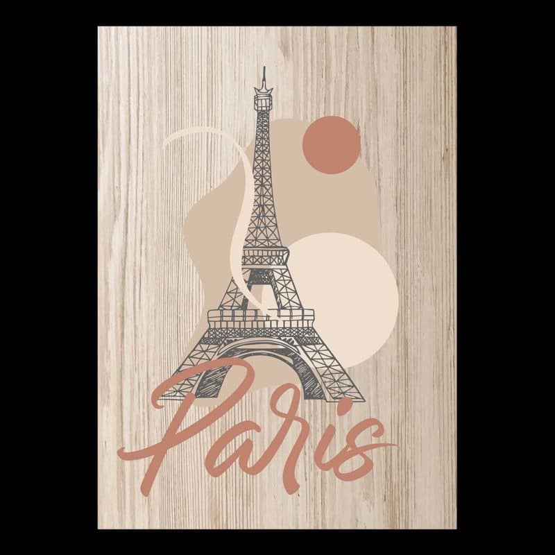 Cuadro de madera Paris