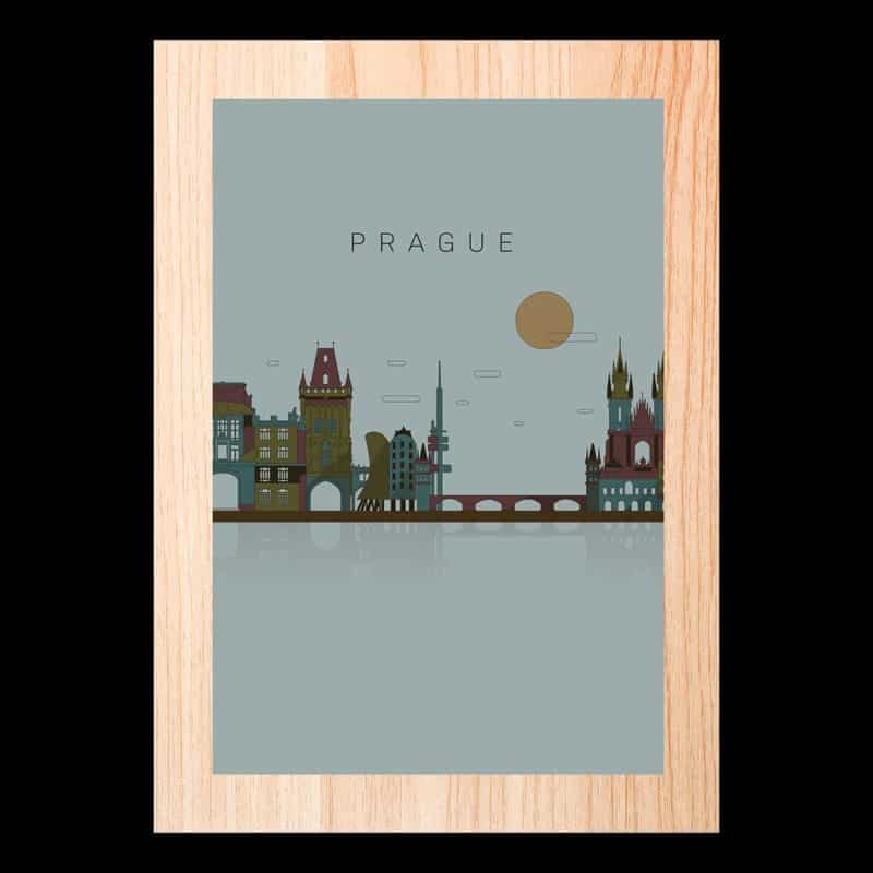 Cuadro de madera Praga