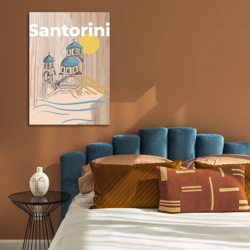 Ambiente cuadro de madera Santorini