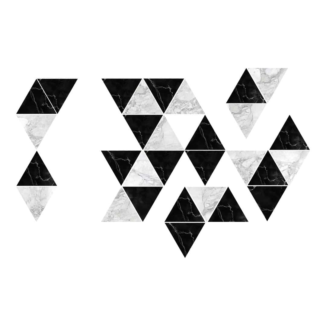 producto triángulos decorativos Black and White