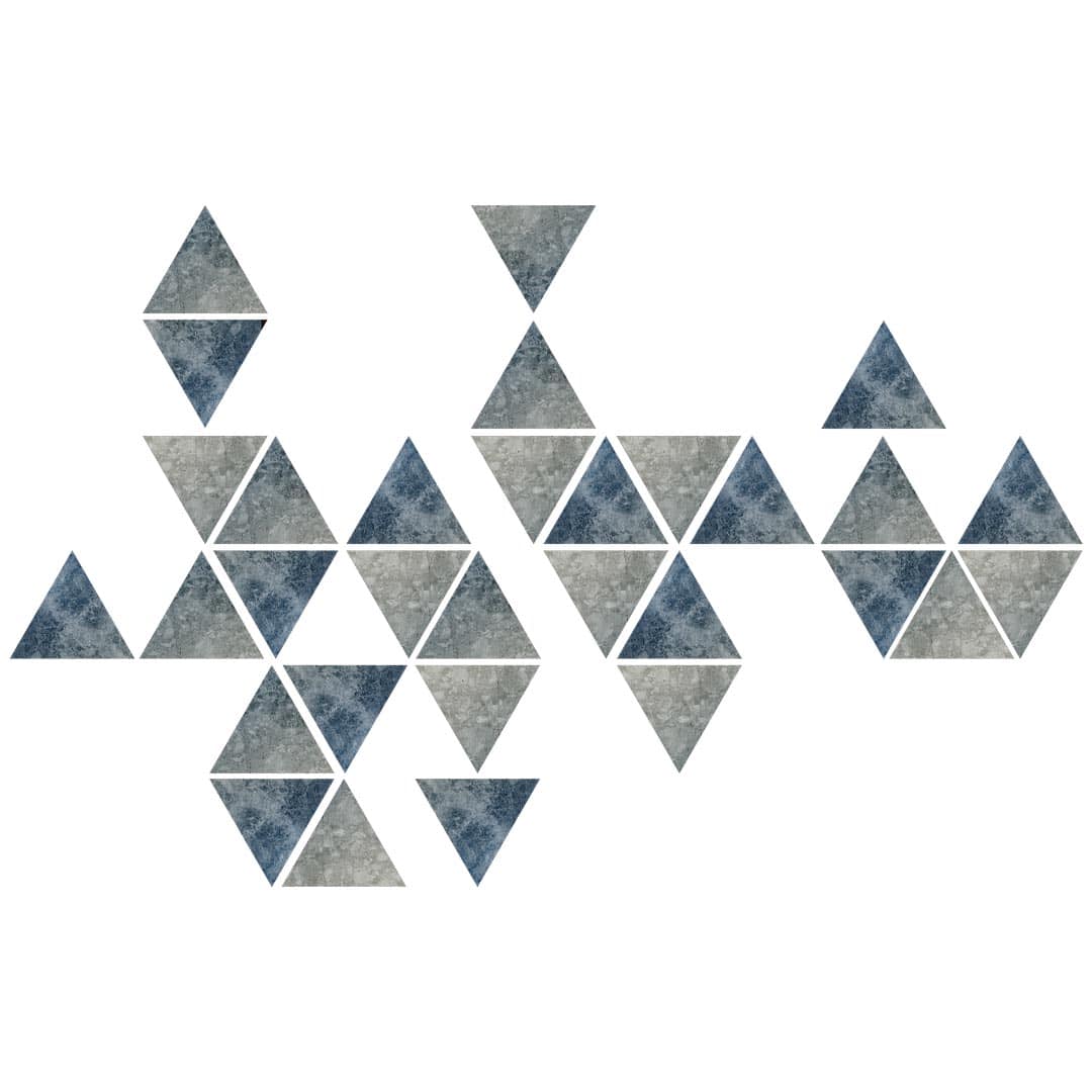 Producto triángulos decorativos Stone Bluegreen