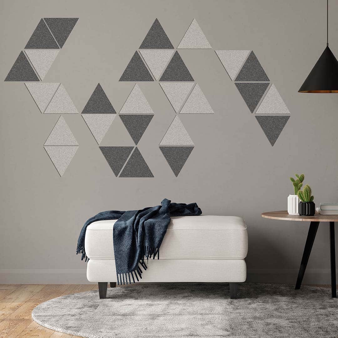 Ambiente triángulos decorativos Terra Gray