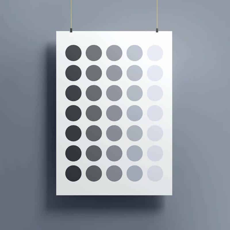 Lámina abstracta Círculos Grey