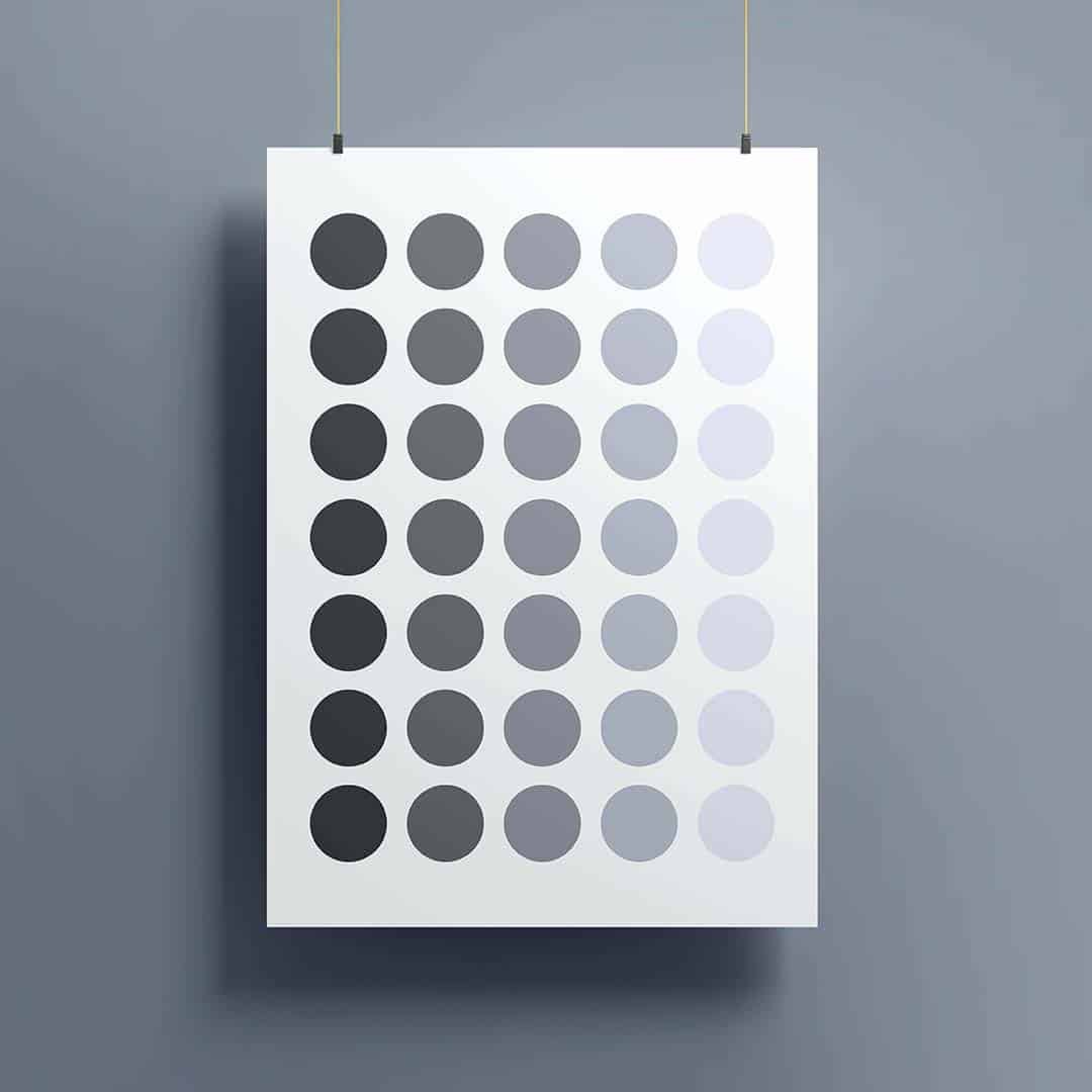 Lámina abstracta Círculos Grey