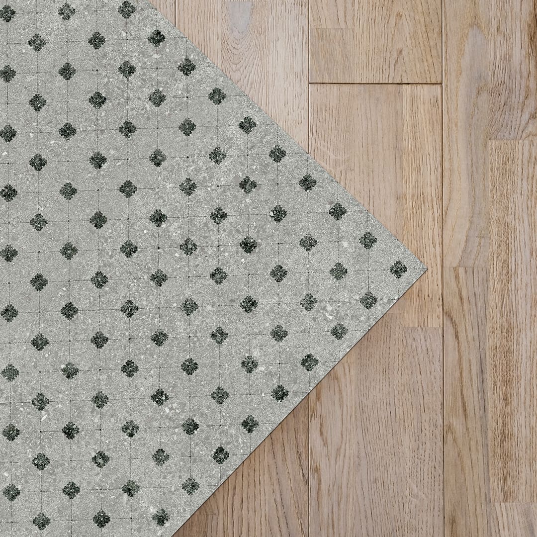 Ambiente detalle alfombra vinílica Artesia
