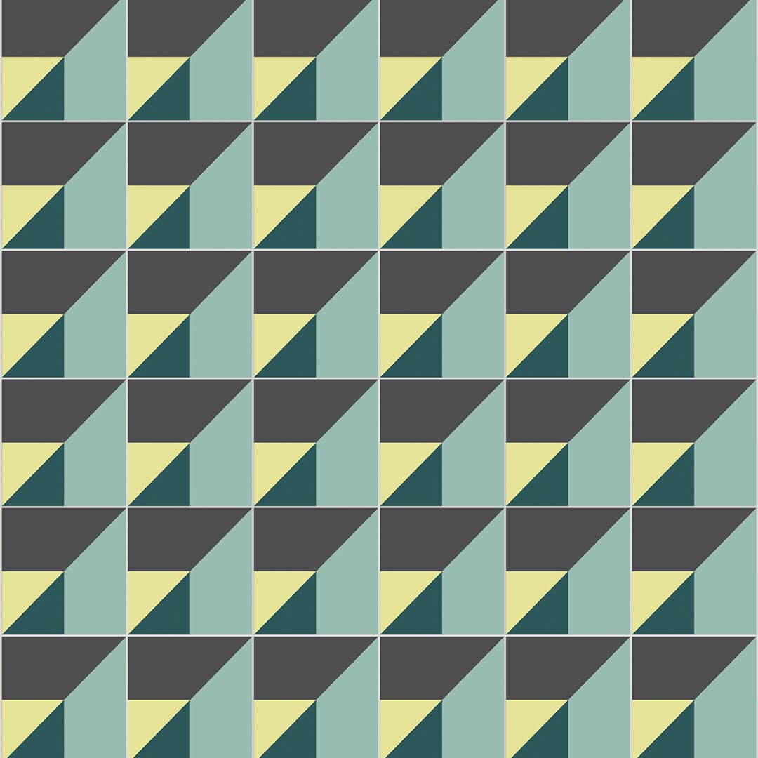 Detalle de alfombra vinílica Cube Light Colors