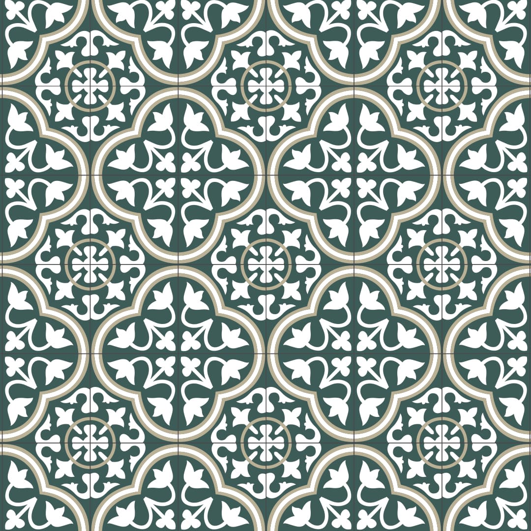 Detalle de alfombra vinílica Granada Green Jasper