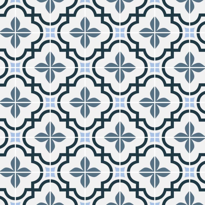 Detalle alfombra vinílica Napoles Bluegray