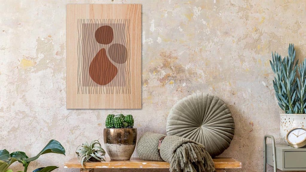 La decoración Boho con cuadros de madera te dará un toque único en tus estancias