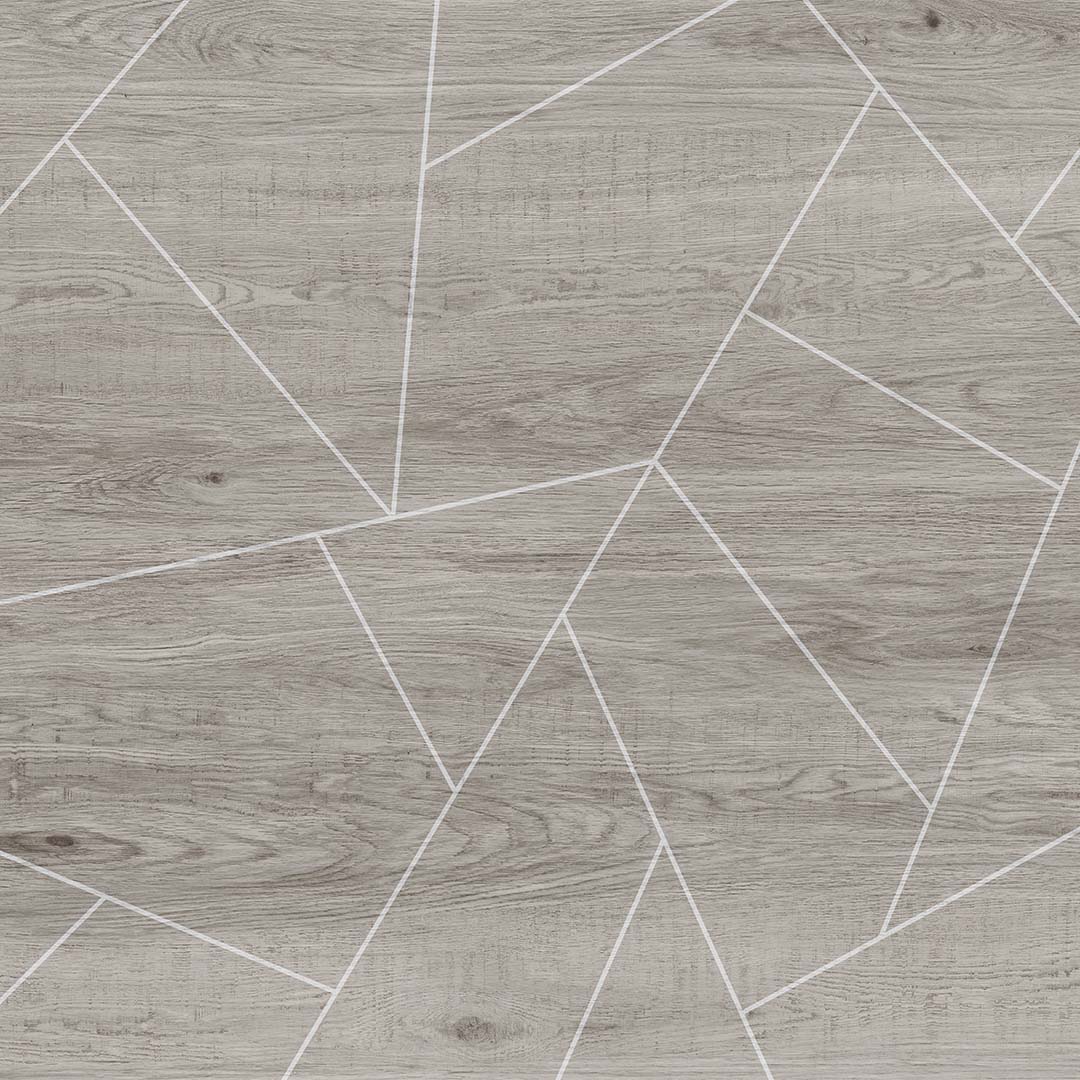 Detalle de alfombra de madera Heidal Gris